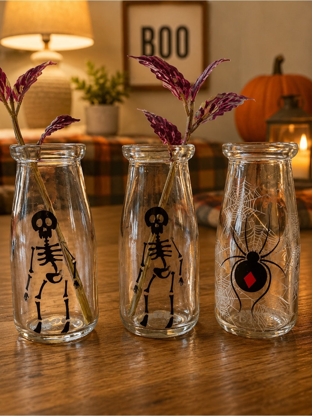 Spooky Milk Bottle Glasses